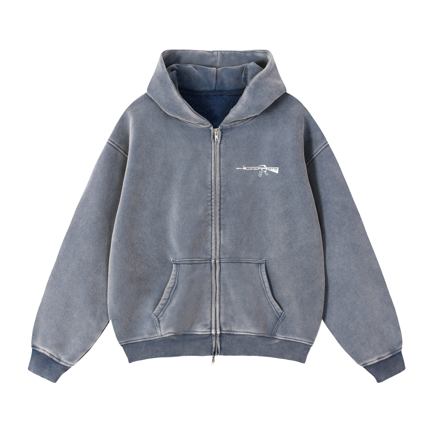 Warfighter Clean Up Crew Zip-Through Boxy Fleece Hoodie