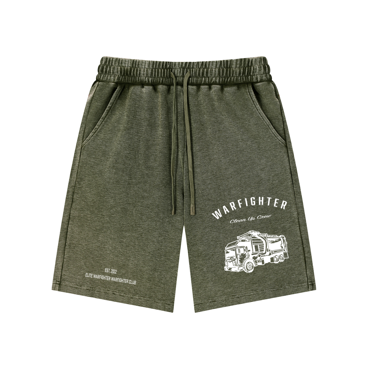 Warfighter Clean up crew Mineral Wash Waffle Knit Shorts