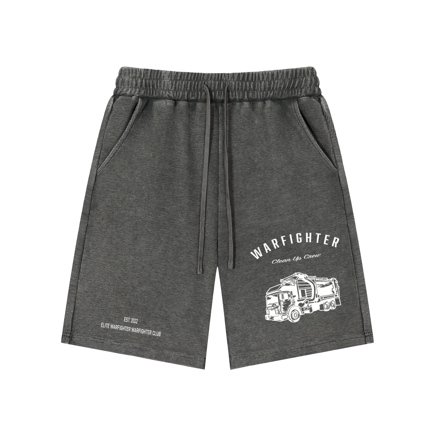 Warfighter Clean up crew Mineral Wash Waffle Knit Shorts