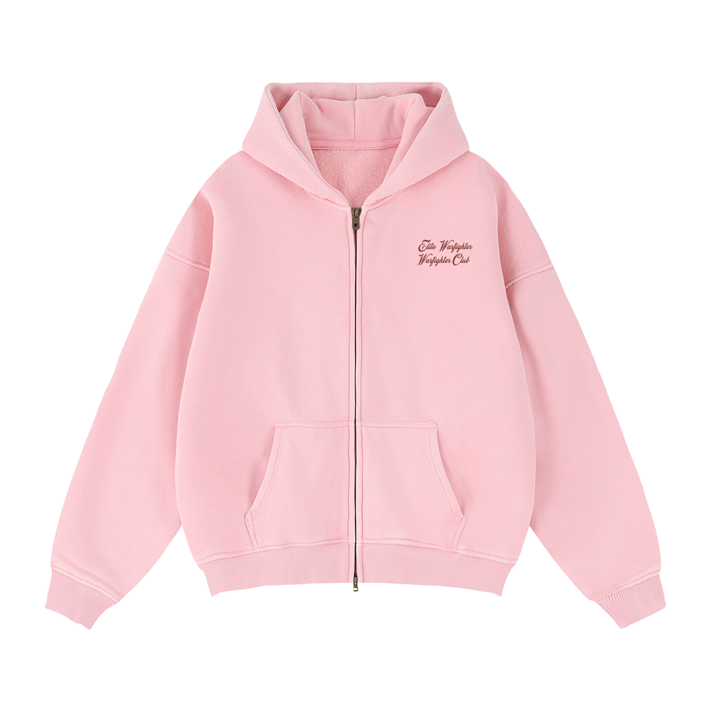 Bombshell Zip-Through Boxy Fleece Hoodie